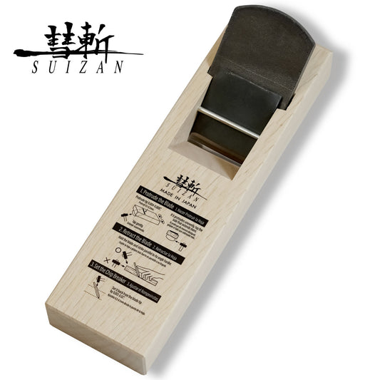SUIZAN Japanese Wood Block Plane KANNA 2.4 Inch (60mm) Hand Planer for Woodworking