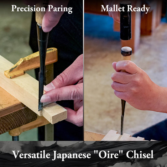 SUIZAN Japanese Wood Chisel 1/4 Inch (6mm) Professional Wood Chisels for Woodworking Oire Nomi