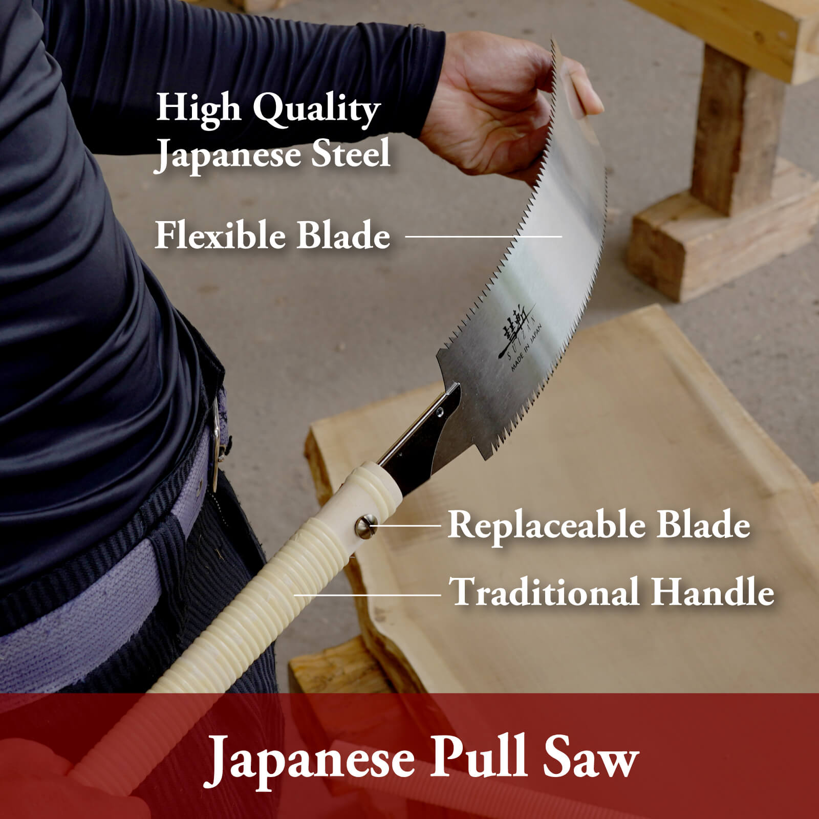 RYO SUIZAN Ryoba Double Edge Saw 12 Inch (300mm) - Professional