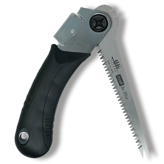 SUIZAN 5 Inch (120mm) Folding Drywall Saw - Japanese Push-Cut Jab Tool, Portable Wallboard Handsaw