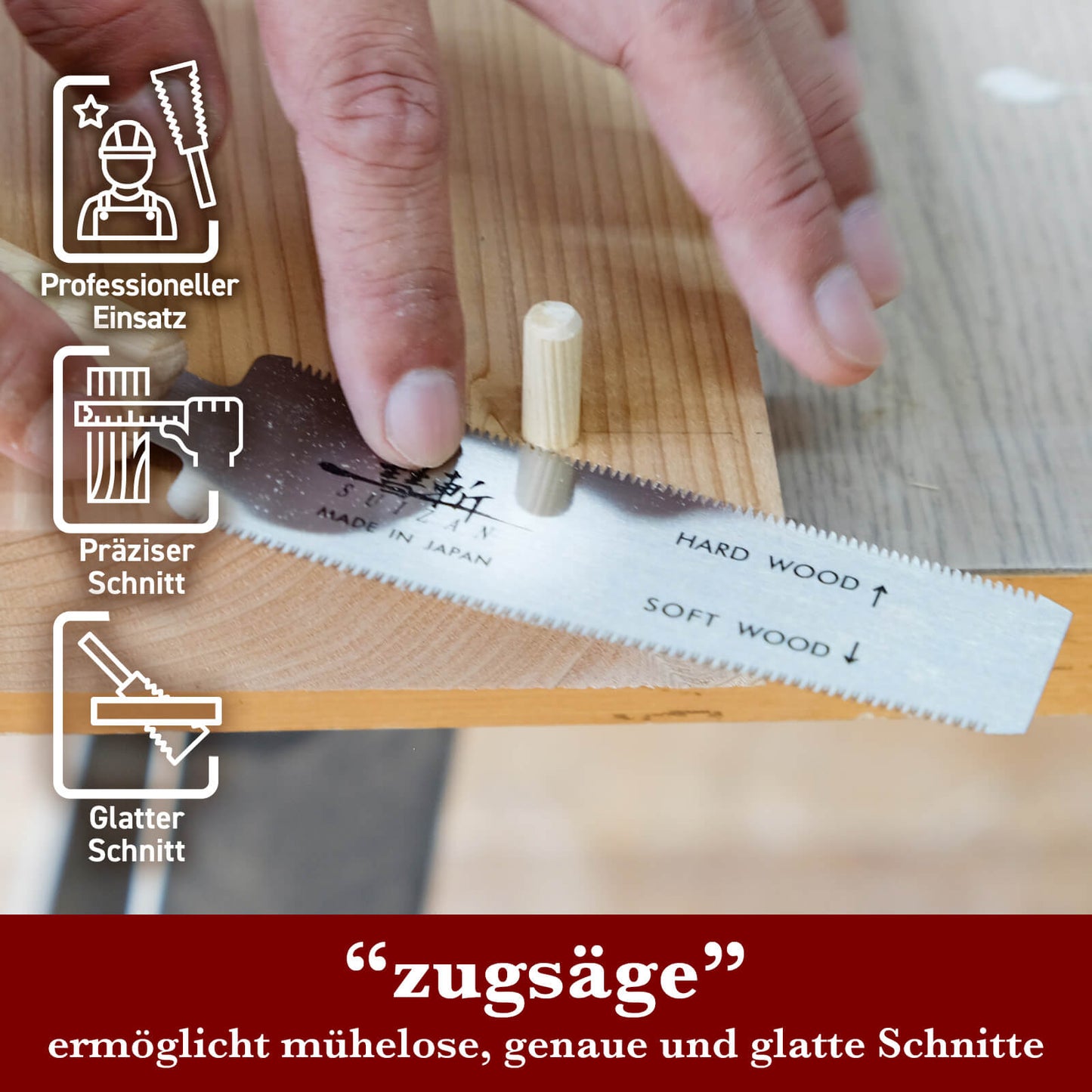 Furniersäge, 12in kleine Handsäge, Holzbearbeitung Flush Cutting Trim Saw Buche Holzgriff Holzsäge, Japansäge Fein, Dübelsäge Furniersäge, 12in kleine Handsäge, Holzbearbeitung Flush Cutting Trim Saw Buche Holzgriff Holzsäge, Japansäge Fein, Dübelsäge