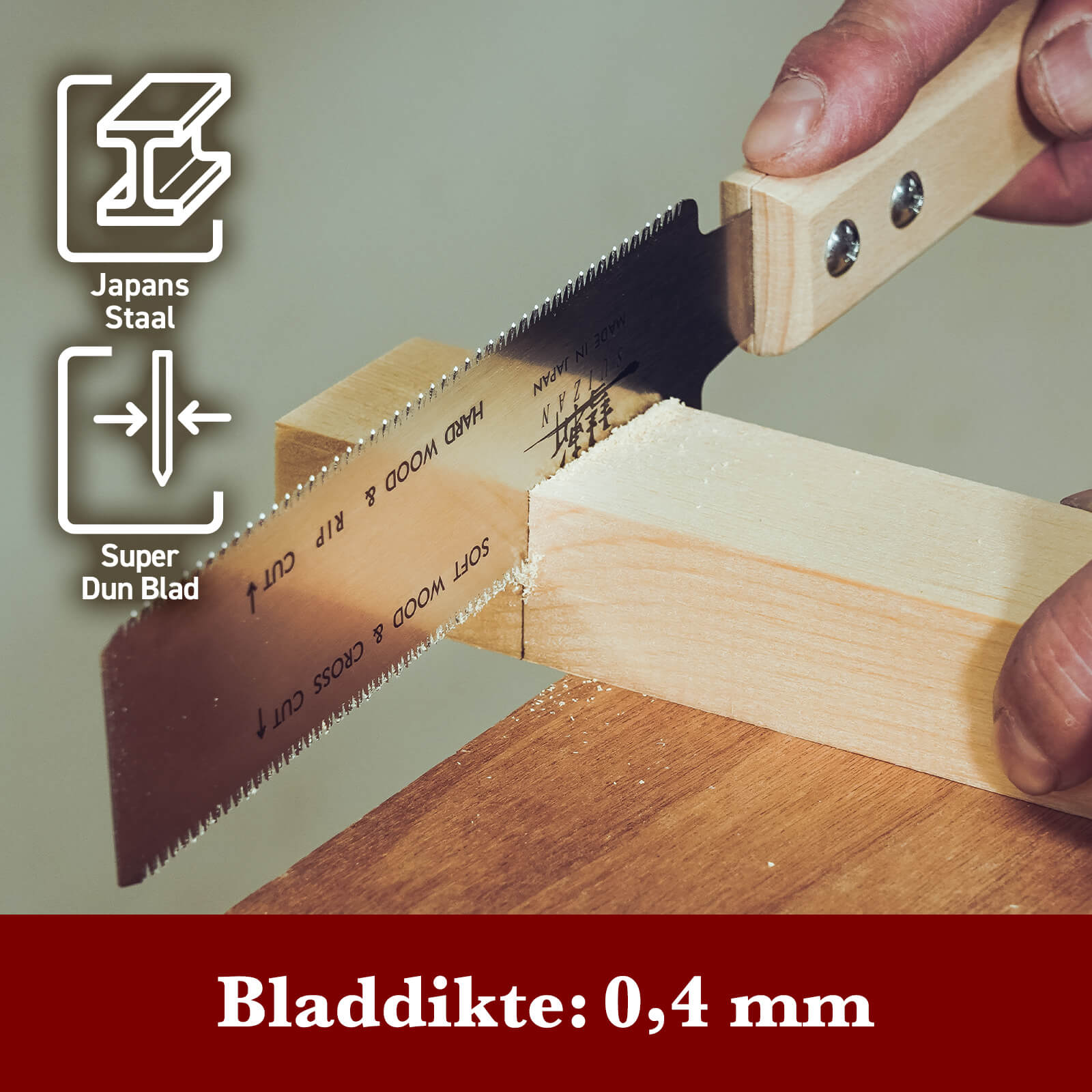 SUIZAN Ryoba Zaag met dubbele snede 150mm - Professionele japanse