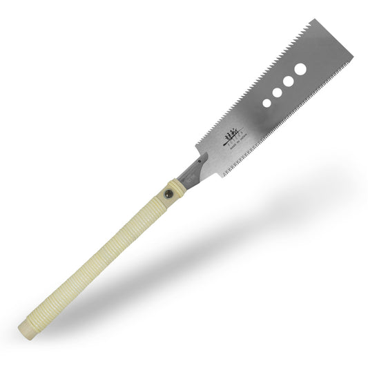 SUIZAN Ryoba Double Edge Saw 12 Inch (300mm) with 4-Hole Blade - Professional Japanese Pullsaw Wood Handsaw Large Blade Woodworking Tools