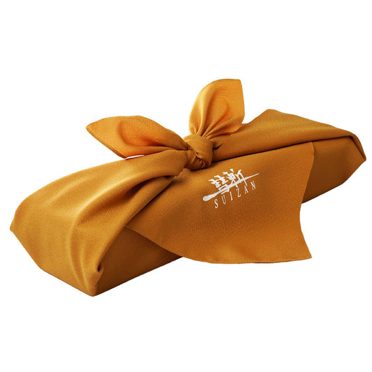 SUIZAN Golden Brown Furoshiki Wrapping Cloth with SUIZAN Logo