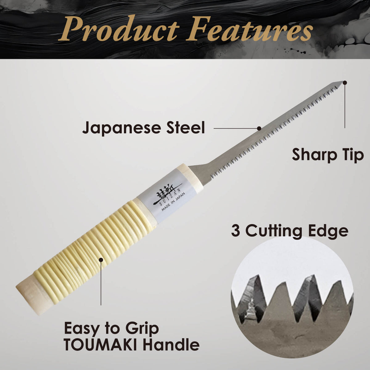 Pull Saw String SUIZAN 5-Inch (120mm) Drywall Jab Saw - Japanese Hand Pull Saw for Wal ...