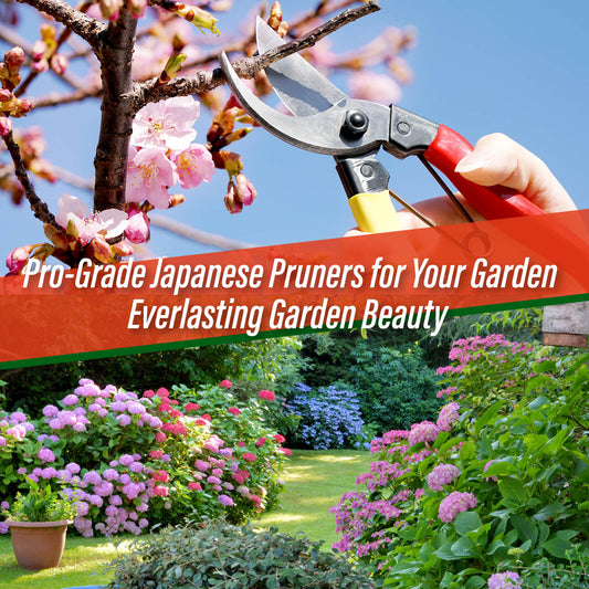 SUIZAN Japanese Pruning Shears 8 Inch (200mm) Professional Bypass Garden Shears Scissors for Gardening Tools