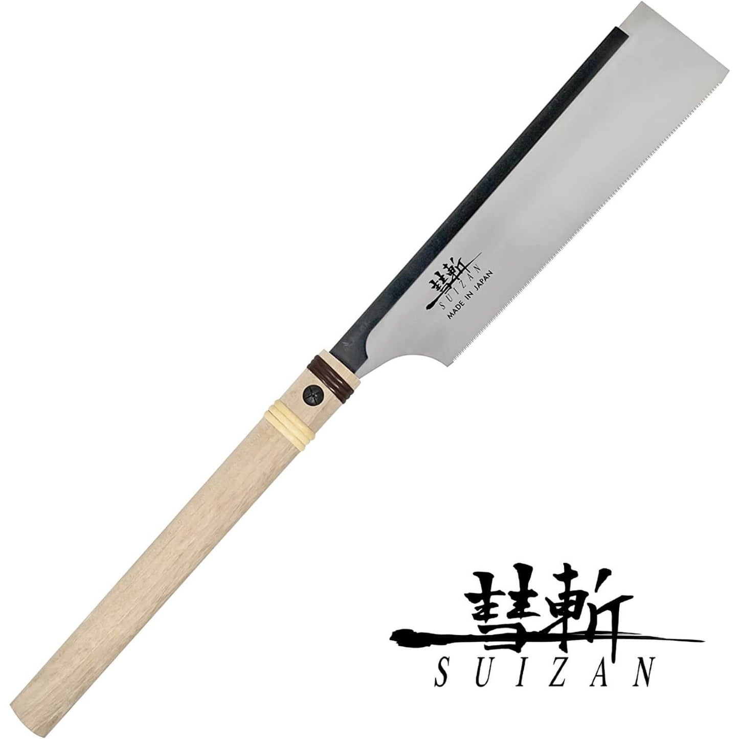 SUIZAN Japanese Hand Saw 9.5 Inch Dozuki Dovetail Pull Saw for Woodworking