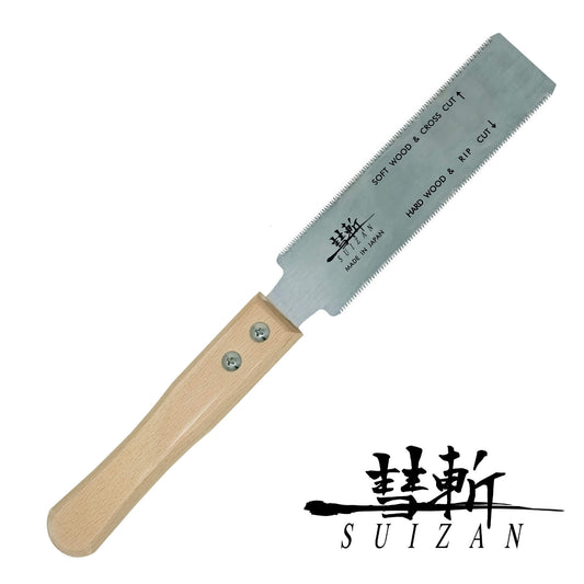 SUIZAN Japanese Pull Saw Flexible 6 Inch Ryoba Small Hand Saw Flush Cut Trim Saw for Hardwood and Softwood
