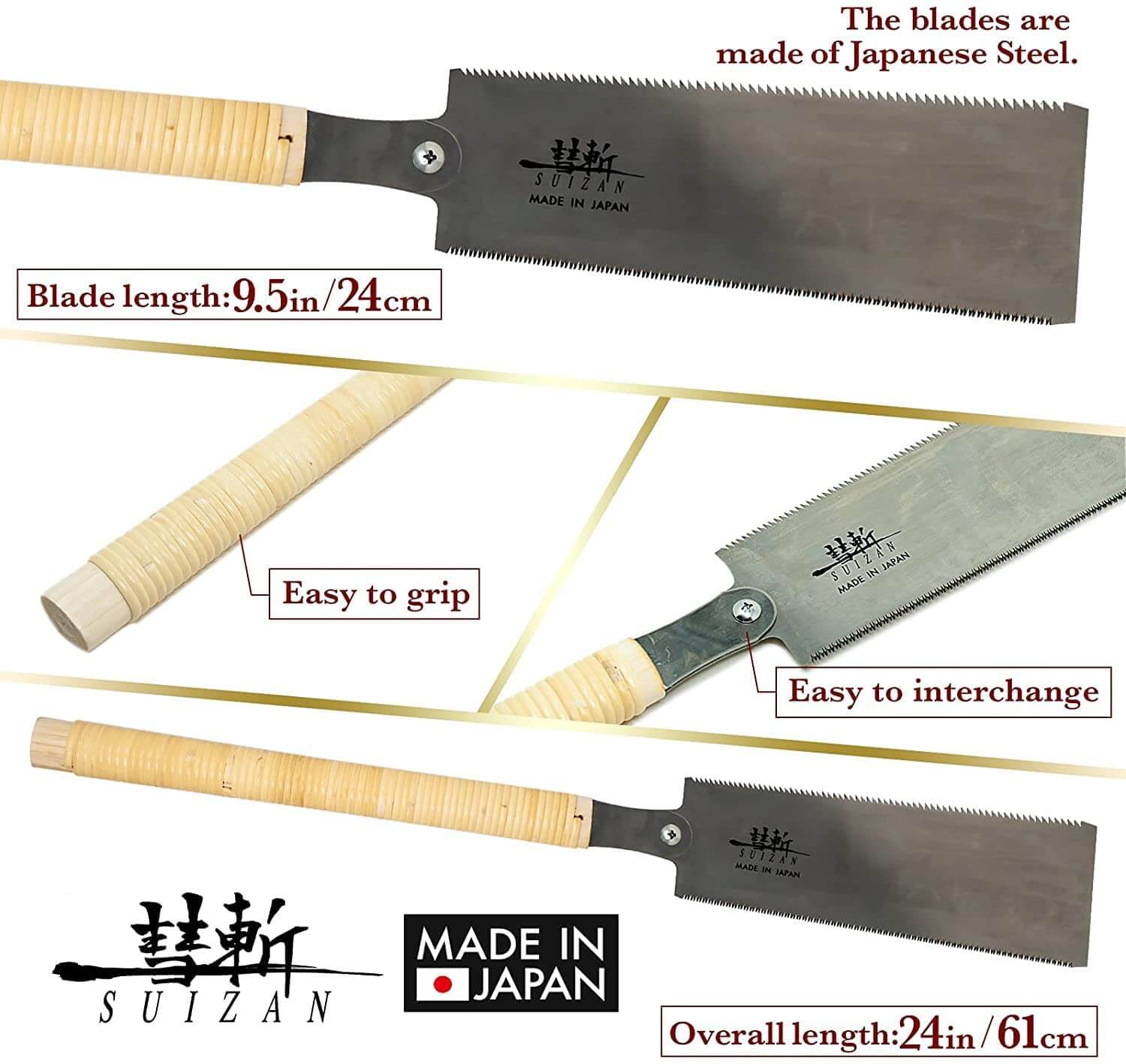 Temple Tool Co. Japanese Flush Cut Saw - 150mm Double Edge Pull Saw - - Wood Tam Temple Tool Co. Japanese Flush Cut Saw - 150mm Double Edge Pull Saw - - Wood Tam